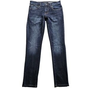 Aeropostale Super Skinny Jeans Men 28x30 Blue Dark Wash Low Rise Stretch Comfort